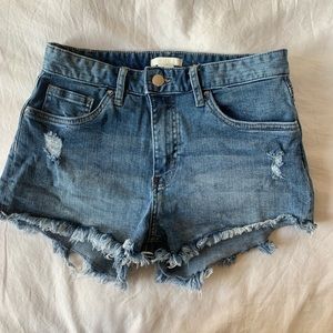 H&M Distressed Jean Shorts
